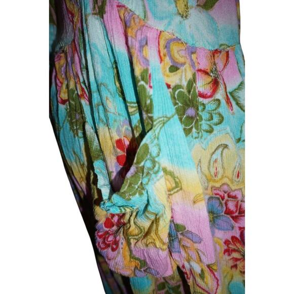 Bila 100% Rayon Floral Midi Dress – Size Large - Picture 3 of 6